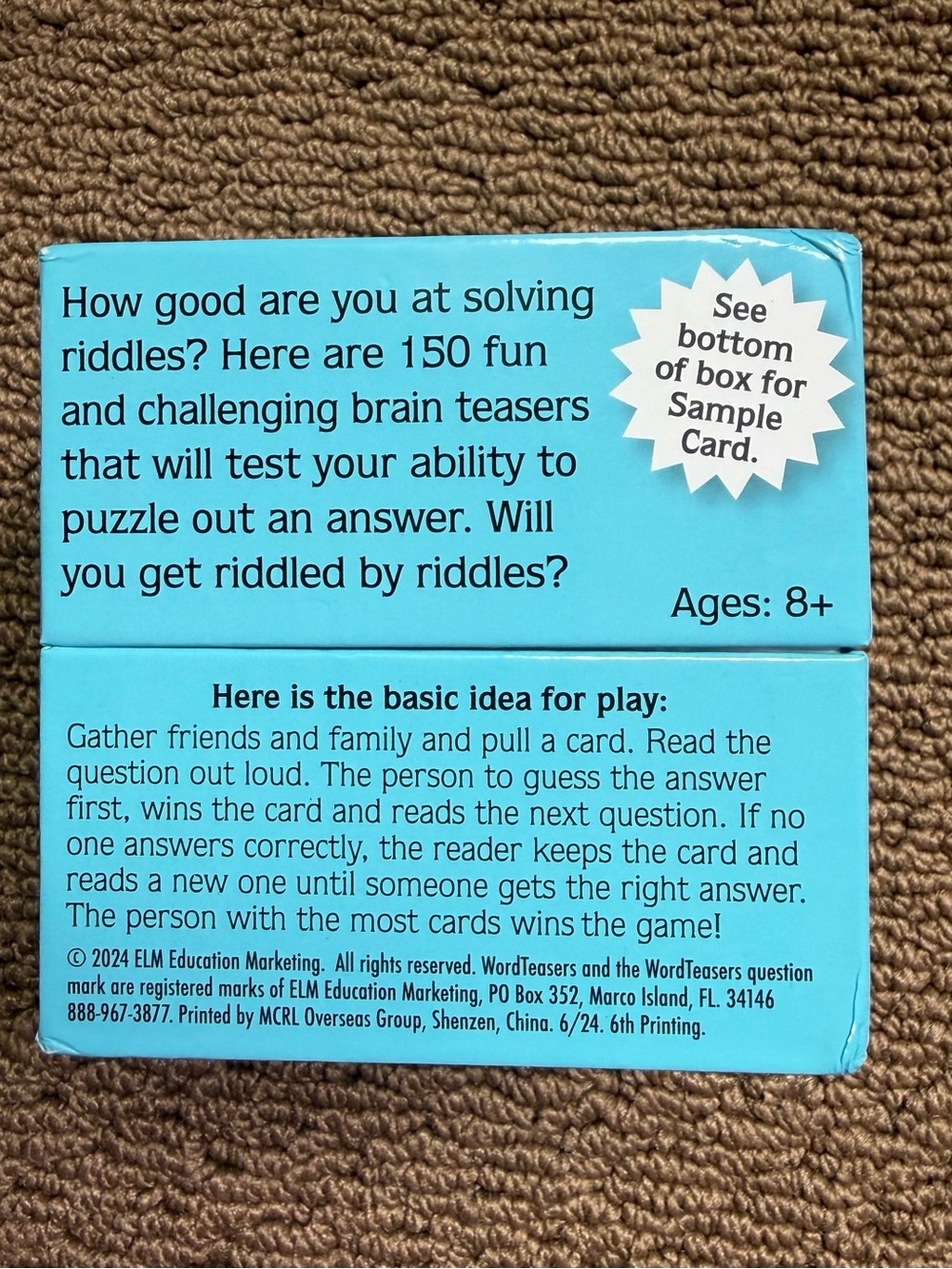NEW! Riddles Brain Teaser Cards - Picture 3 of 5